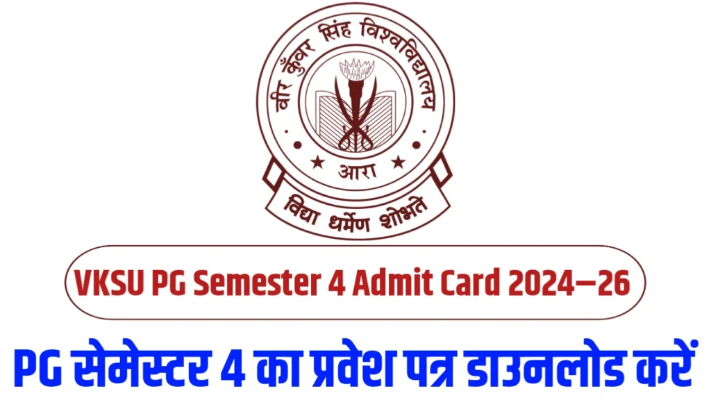 VKSU PG Semester 4 Admit Card 2024–26