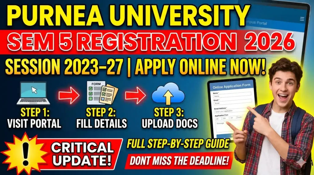 Purnea University UG Semester 5 Registration Form 2026 – Session 2023–27 Apply Online Step-by-Step