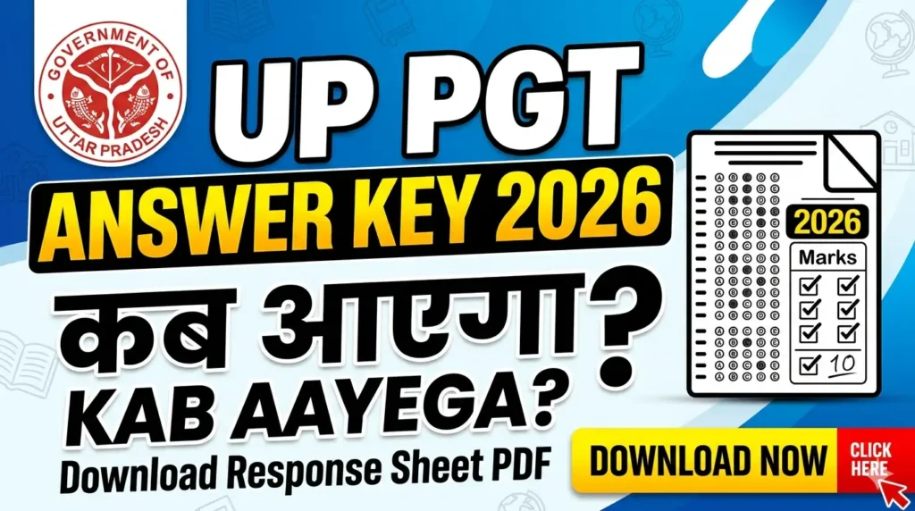 UP PGT Answer Key 2026 Kab Aayega - UPSESSB Response Sheet PDF Download @upsessb.org