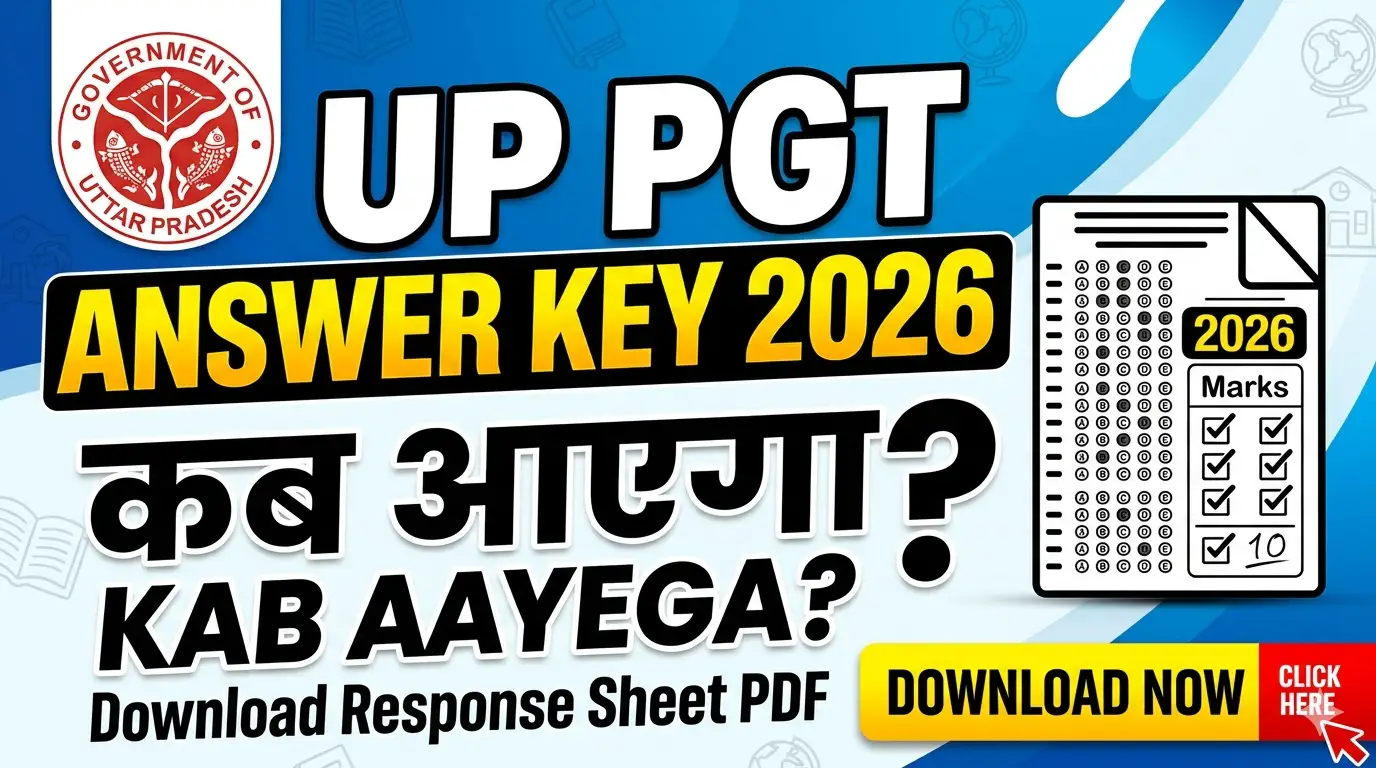 UP PGT Answer Key 2026 Kab Aayega - UPSESSB Response Sheet PDF Download @upsessb.org