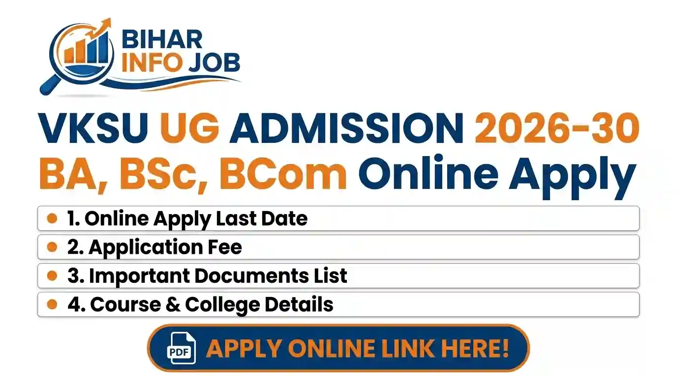VKSU UG Admission 2026 30 Online Apply - Ba Bsc Bcom Last Datr, Fee, Documents & More Info @vksuexams.com