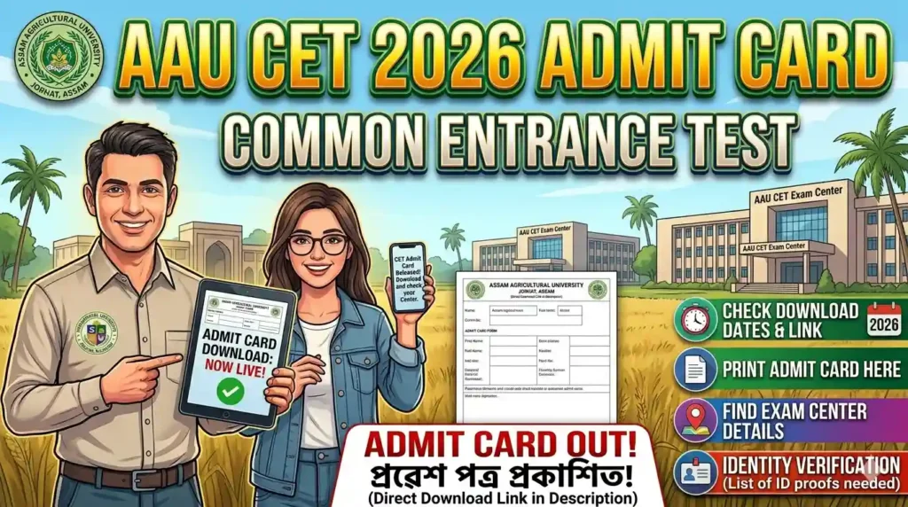 AAU CET Admit Card 2026