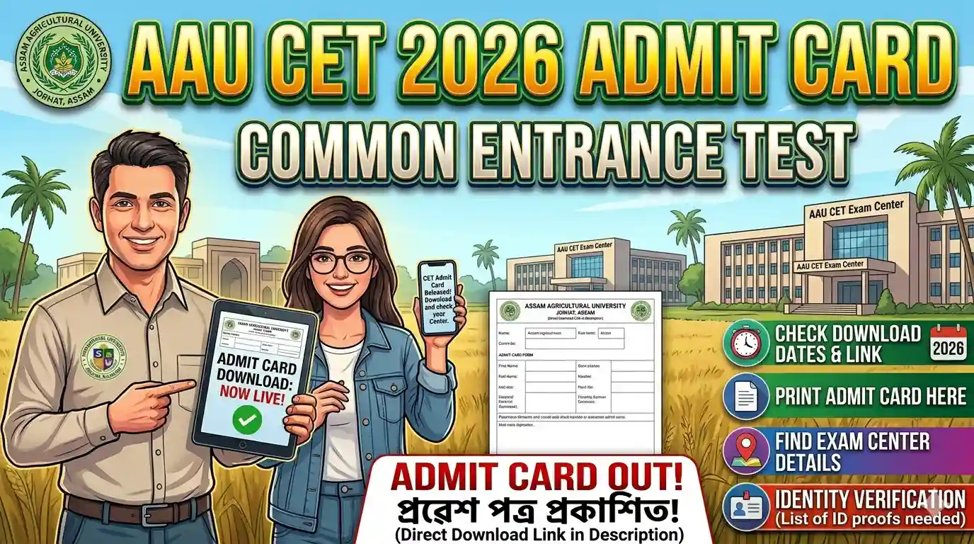 AAU CET Admit Card 2026