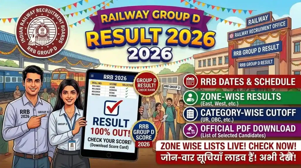 RRB Group D Result 2026 Kab Aayega - Railway Group D Level 1 Merit List PDF Download Link (Out)