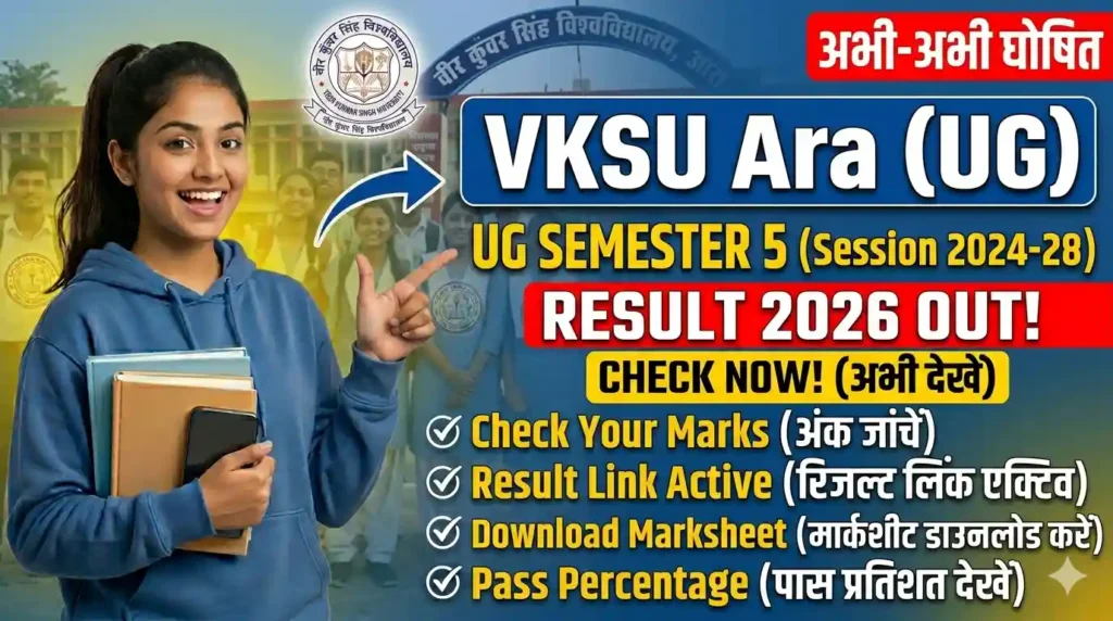 VKSU Ara UG Semester 5 Result 2026 (2024 28)
