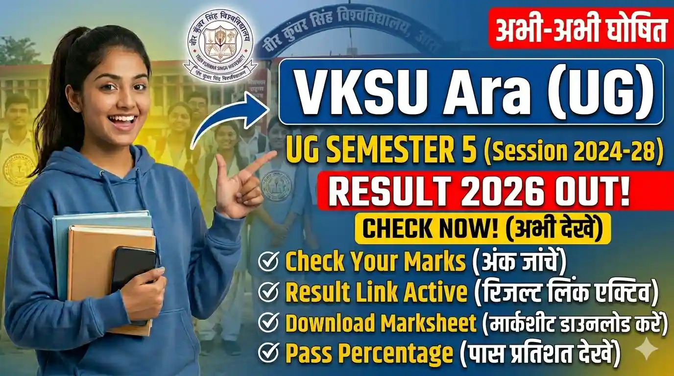 VKSU Ara UG Semester 5 Result 2026 (2024 28)