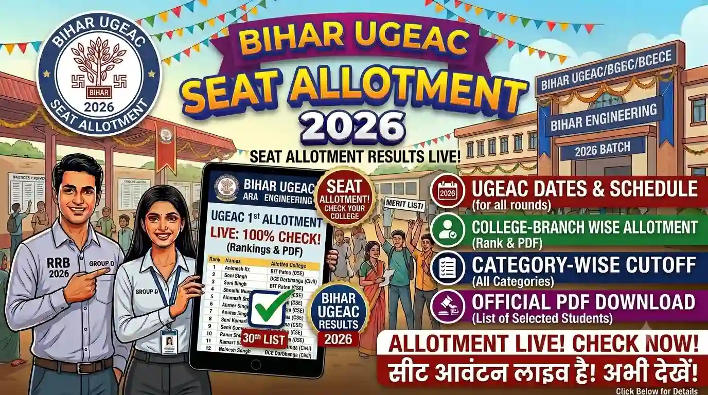 Bihar UGEAC Seat Allotment 2026