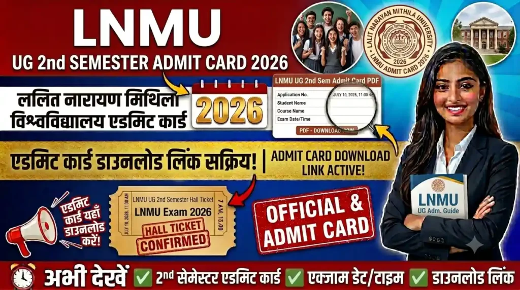 LNMU UG 2nd Semester Exam Date 2026 (2025-29) – Sem 2 LNMU Exam Date || LNMU UG 2nd Semester Admit Card 20262026