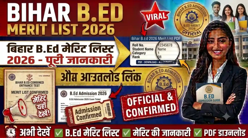 Bihar B.Ed Merit List 2026