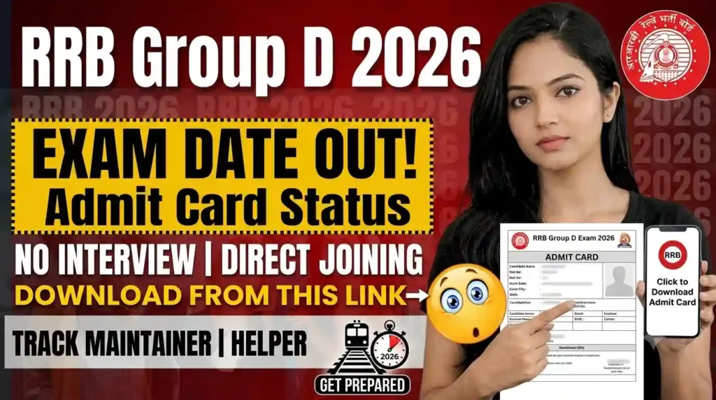 RRB Group D Admit Card 2026
