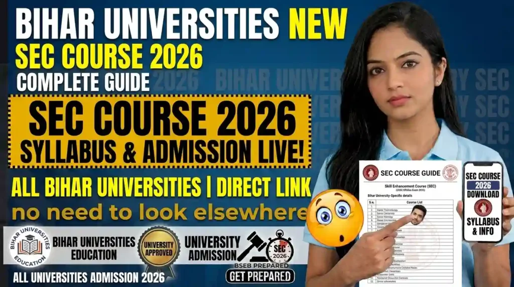 Bihar Universities New SEC Course 2026 - Check Exam Pattern & Full Syllabus