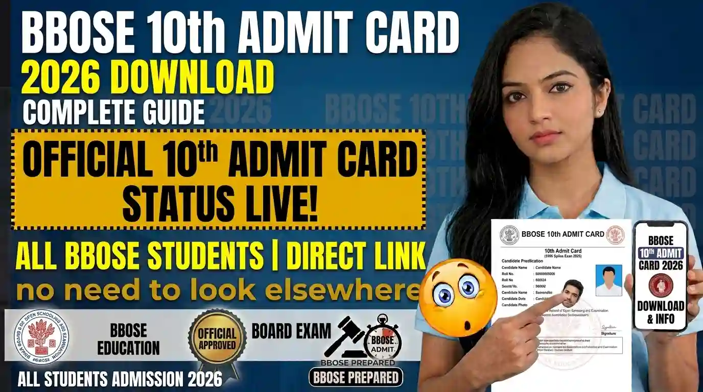 BBOSE 10th Admit Card 2026