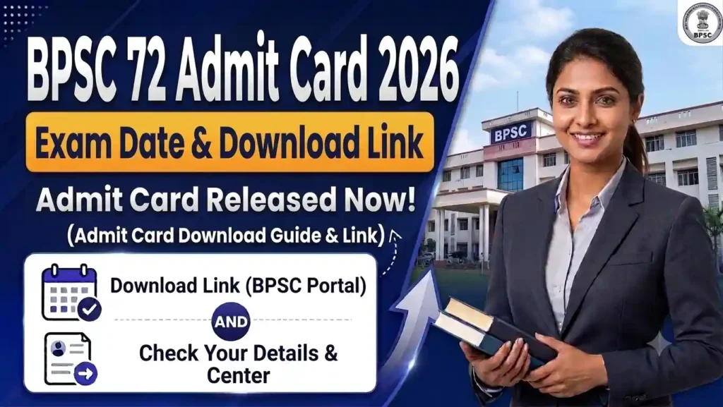 BPSC 72nd Pre Admit Card 2026