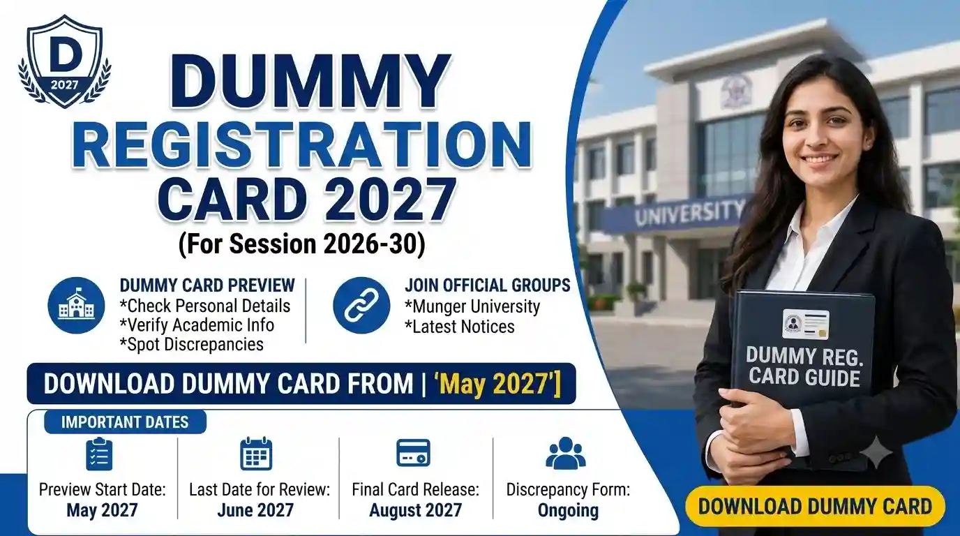 Dummy Registration Card 2027 - 10th 12th Download Link (Out)