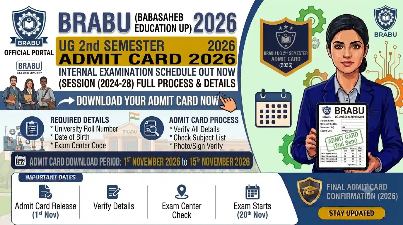 BRABU UG 2nd Semester Admit Card 2026